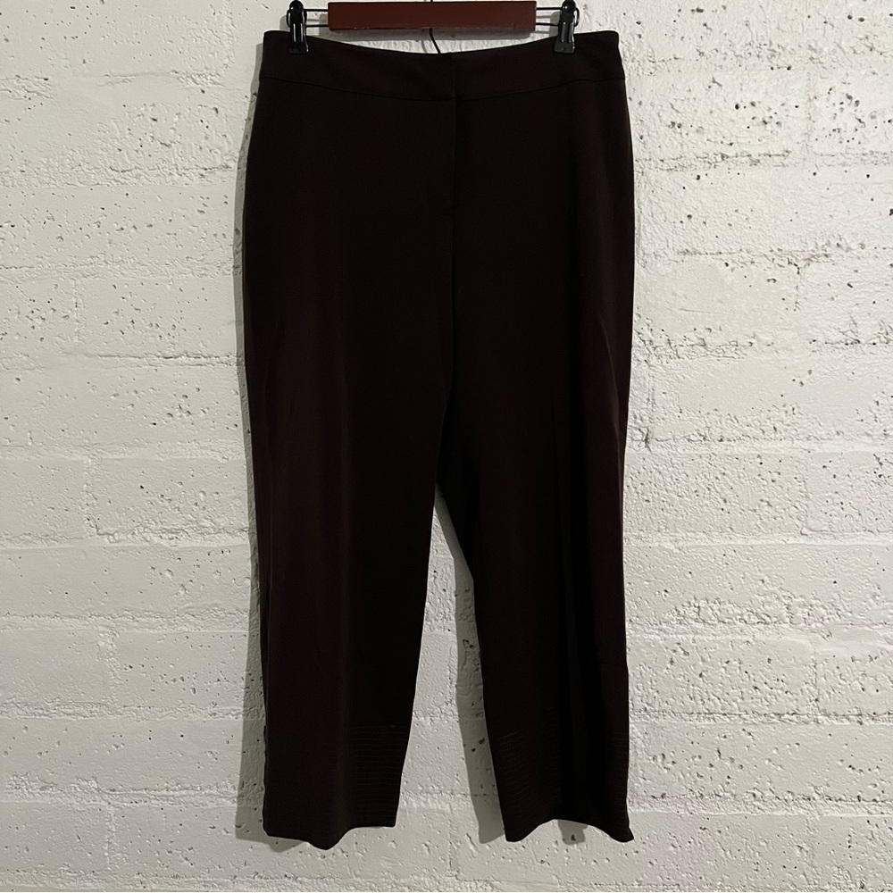 5/$25 Maakif Womens Crop Pants 10 Brown Career Casual AP5